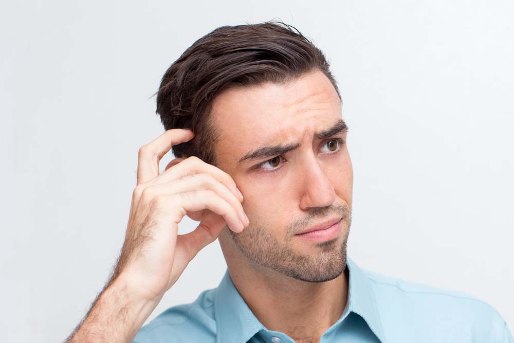 Cannabis for Memory Loss. A person who is having a hard time remembering.