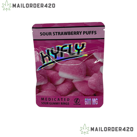 HYFLY SOUR STRAWBERRY PUFF 600MG