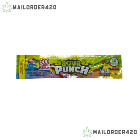 SOUR PUNCH STRAWS (RAINBOW STRAWS) 500MG