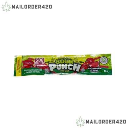 SOUR PUNCH STRAWS (WATERMELON) 500MG