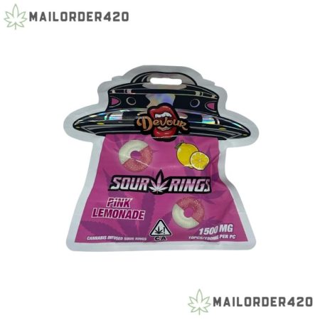DEVOUR SOUR RINGS PINK LEMONADE 1500MG