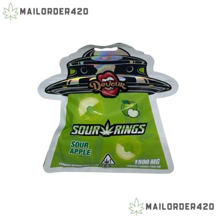 DEVOUR SOUR RINGS SOUR APPLE 1500MG